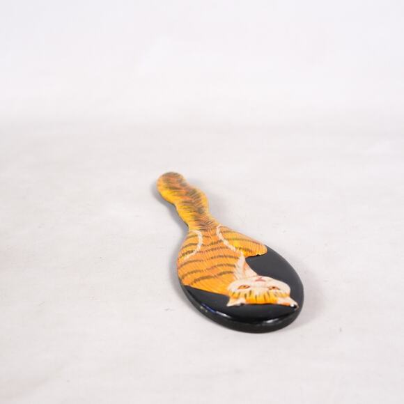 Hand Painted Kitty Cat Beauty Hand Mirror Feline Kitten Art Decor Decoration - Picture 7 of 8